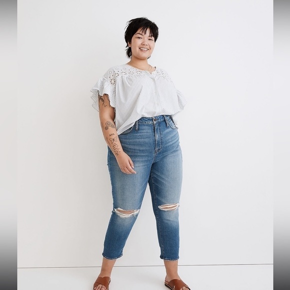 NEW Madewell Plus Perfect Vintage Crop Jean in Gooding Wash size 24W - Picture 10 of 10